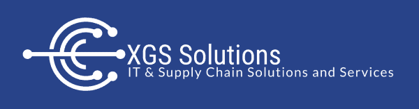 XGS Solutions Logo - White on Blue